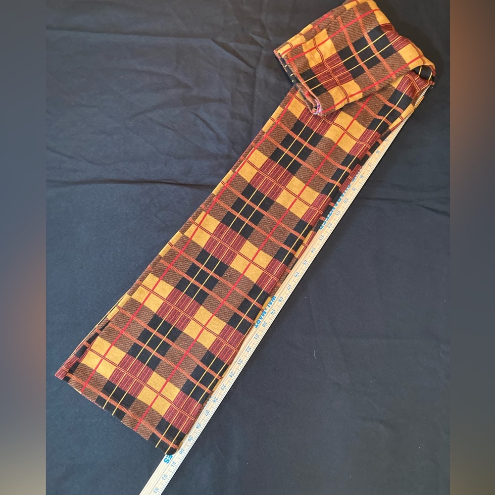 Urban Outfitters Women's Pull On Plaid Red and Yellow Flare Pants Sz XS - Picture 6 of 6